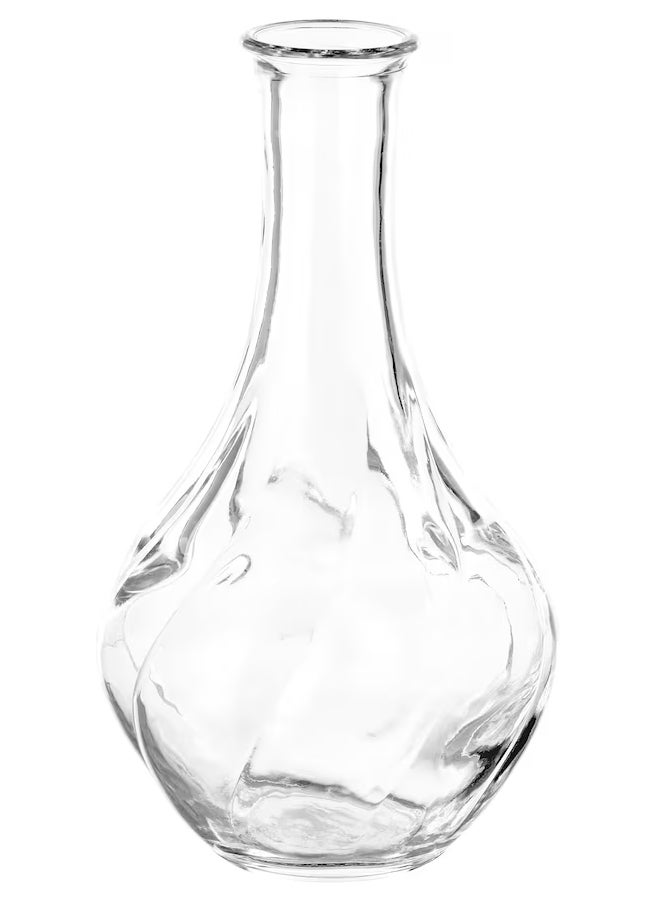 سويس كانتون فازة زهور زجاجية فاخرة - 17 سم، تصميم أنيق مع قطر 9.5 سم، مثالية لباقات الزهور أو كديكور مستقل، نمط عاكس يضيف طابعًا، مثالية للمنزل والمكتب