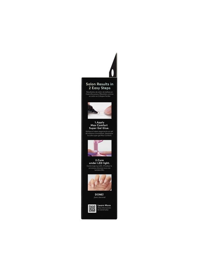 DASHING DIVA Gelxtend Starter Kit Clear Medium Round Press On Nails With Led Lamp Lasts Up To 14 Days Clear Customizable Gel Nails Nosoak Easy Removal Gel Nail Tips  - Image 4