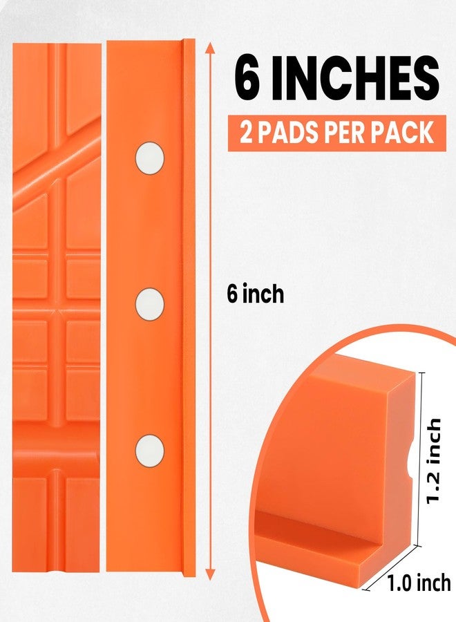 Forward Soft Vise Jaws, 6" Magnetic Multi-Purpose Jaw Pads Cover, TPU Rubber Jaw Pads for Woodworking, Jewelry Making, Precision Works - Image 2