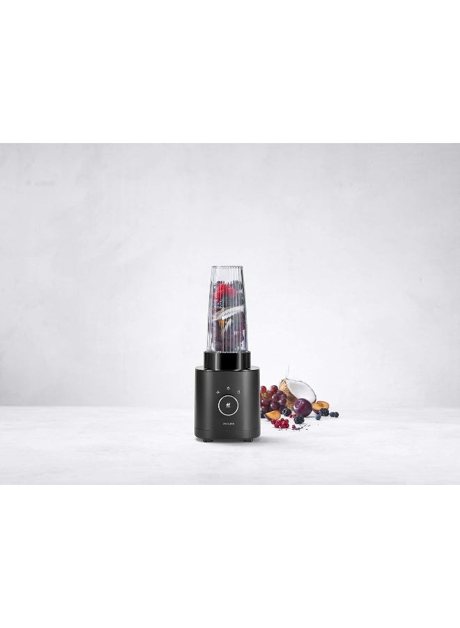 Zwilling خلاط وزوجي زويلينغ إنفينجي، صانع السموذي، خلاط بشفرة صليب من الفولاذ المقاوم للصدأ ومحرك عالي الأداء بقوة 600 واط، أسود - Image 2