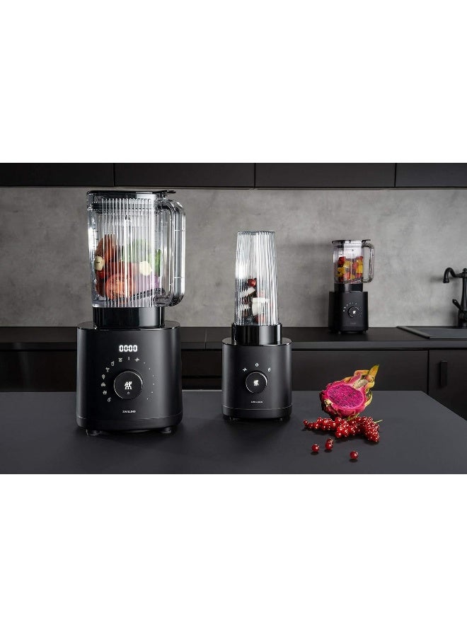 Zwilling خلاط وزوجي زويلينغ إنفينجي، صانع السموذي، خلاط بشفرة صليب من الفولاذ المقاوم للصدأ ومحرك عالي الأداء بقوة 600 واط، أسود - Image 5