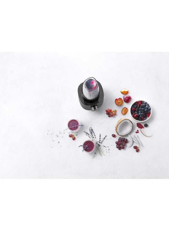 Zwilling خلاط وزوجي زويلينغ إنفينجي، صانع السموذي، خلاط بشفرة صليب من الفولاذ المقاوم للصدأ ومحرك عالي الأداء بقوة 600 واط، أسود - Image 3