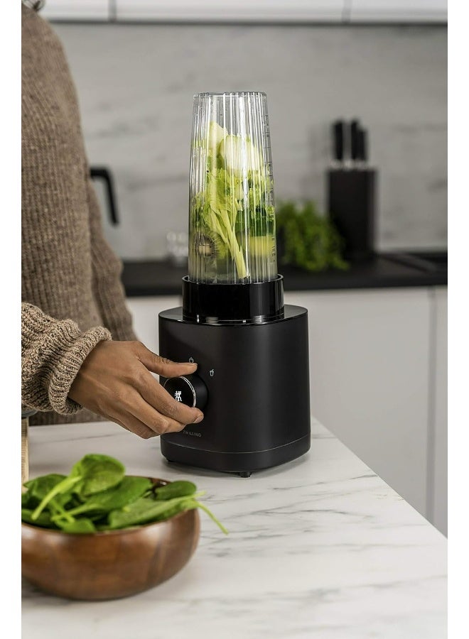 Zwilling خلاط وزوجي زويلينغ إنفينجي، صانع السموذي، خلاط بشفرة صليب من الفولاذ المقاوم للصدأ ومحرك عالي الأداء بقوة 600 واط، أسود - Image 4