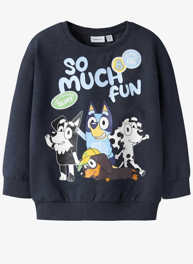 نيم ات سويت شيرت أطفال بياقة مستديرة بطبعة جرافيك