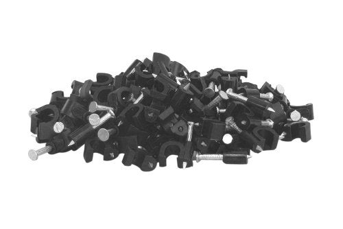 Your Cable Store 100 Pack Black Ethernet / RG59 / 6mm Nail in Cable Clips - Image 2