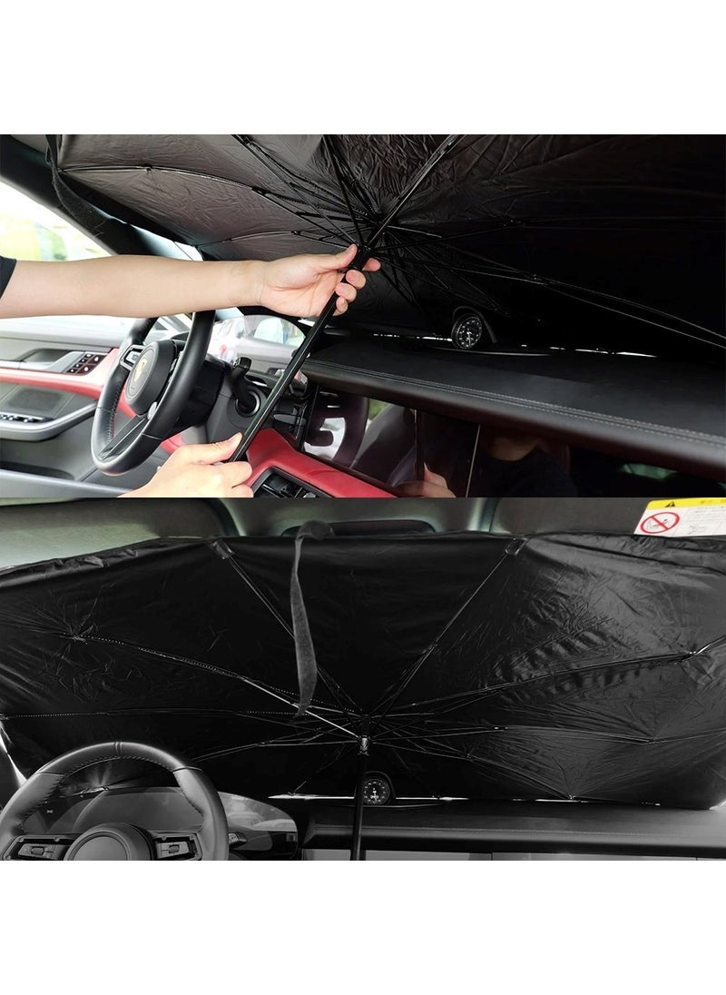 Hiqonic Car Interior Sun Protection Umbrella Windshield Sunshade Umbrella  - Image 5