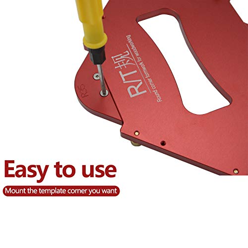 Evwoge 13pcs/ Set Table Corner Router Jig for Trimming Machine,Router Radius Template Kits Aluminium Alloy for Woodworking Trimming Tool Set - Image 3