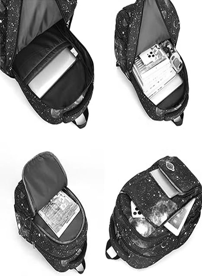 ZCM-HAPPY Three-Piece Trolley School Bag, Lunch Bbox Bag, Pencil Case, Large-Capacity Waterproof Bag - Image 4