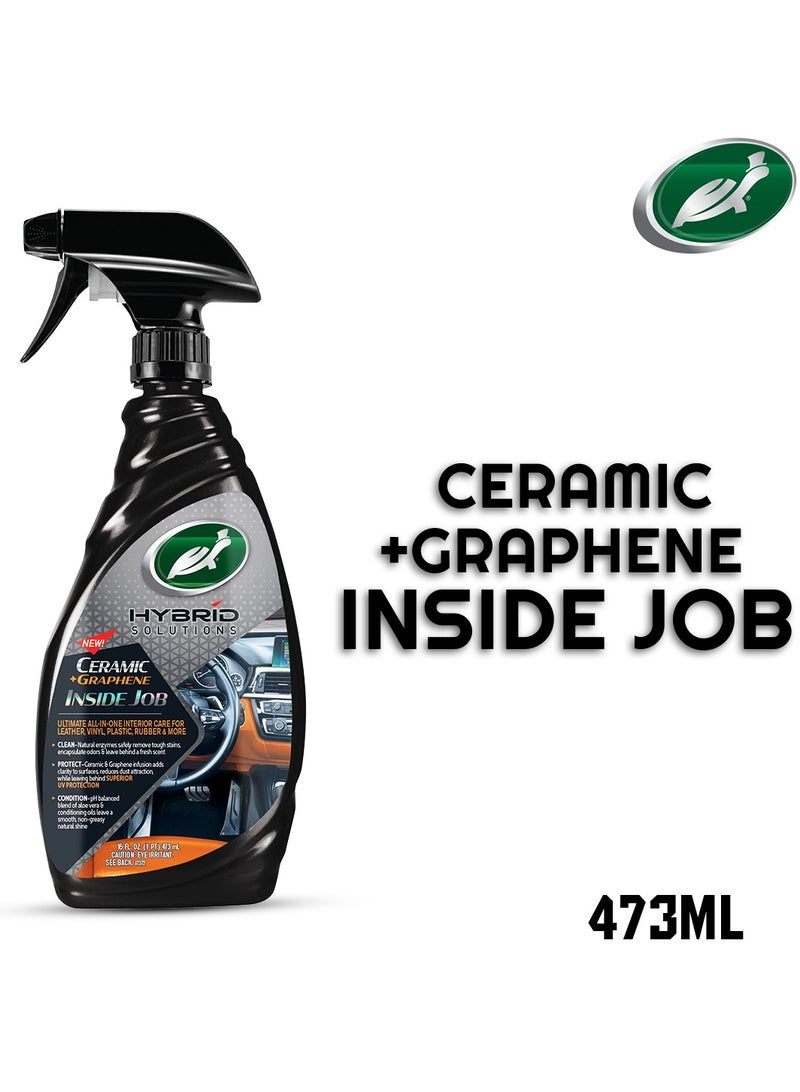 Turtle Wax Hybrid Solutions Ceramic And Graphene Inside Job 473ml Car Interior Care Leather, Vinyl, Plastic And Rubber - Image 1