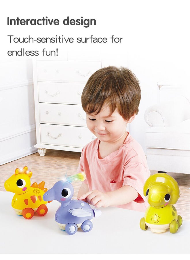 HOLA - Baby Toys Dinosaurs Toy For 12 Months +, Pink - Image 1