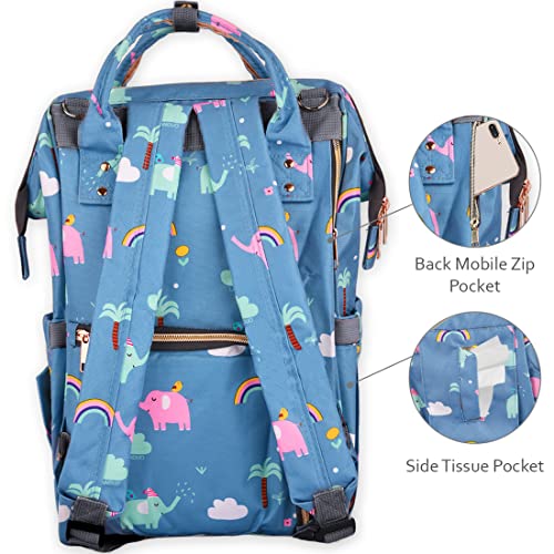 PACKNBUY Diaper Bag for Mothers for Travel, Hospital Bag for Delivery Women Spacious, Insulated Bottle Pockets, Water Resistant with Multiple Pockets to Store Newborn Baby Products (Blue) - Image 5
