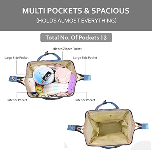 PACKNBUY Diaper Bag for Mothers for Travel, Hospital Bag for Delivery Women Spacious, Insulated Bottle Pockets, Water Resistant with Multiple Pockets to Store Newborn Baby Products (Blue) - Image 3