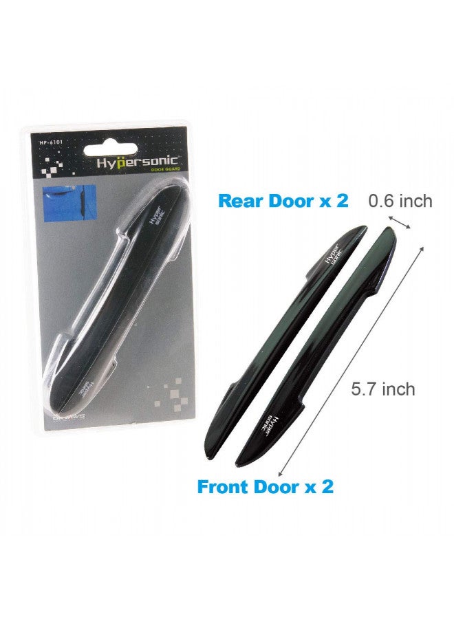 Hypersonic Black Car Door Edge Guard Trim Molding Crash Scratch Protector 4PCS - Image 4