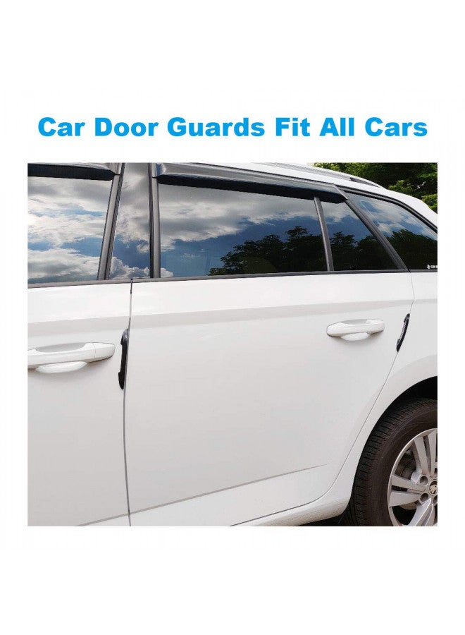 Hypersonic Black Car Door Edge Guard Trim Molding Crash Scratch Protector 4PCS - Image 1