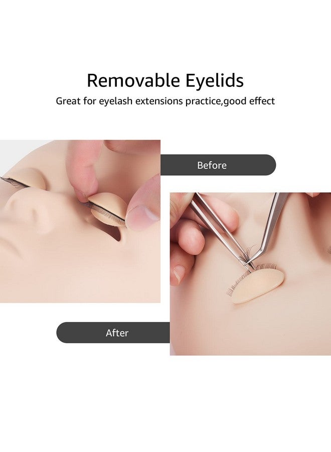 Embagol Multifunction Replaced Eyelids Makeup For Training Head Removable Realistic Eyelids Eyelash Training (3 Pair (Pack Of 1)) - Image 3