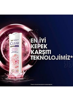 Generic Clear Women Anti-Dandruff Shampoo Soft Shiny Cherry Blossom Essence & Keratin 350 Ml  - Image 3