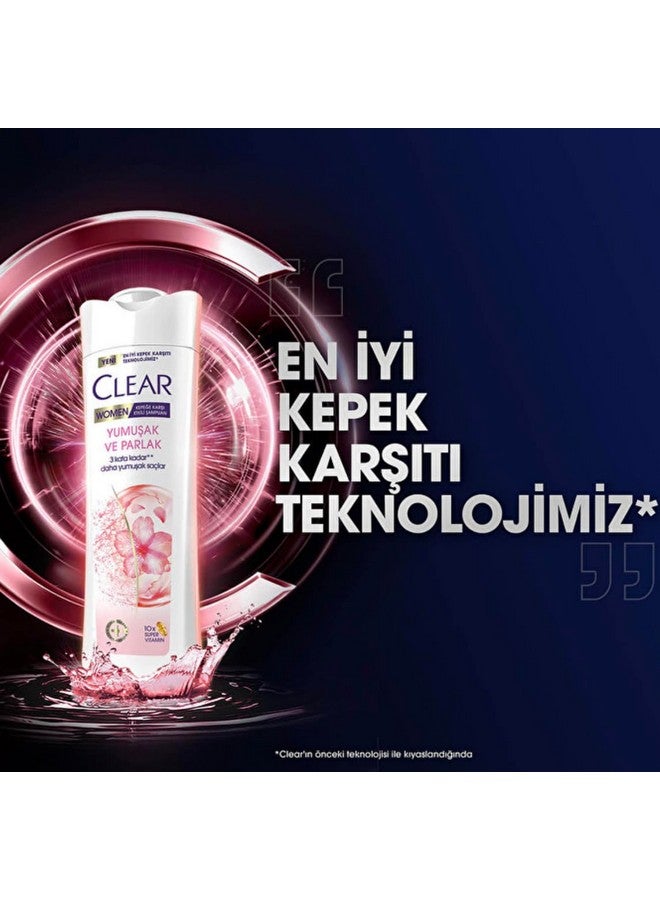 Generic Clear Women Anti-Dandruff Shampoo Soft Shiny Cherry Blossom Essence & Keratin 350 Ml  - Image 3