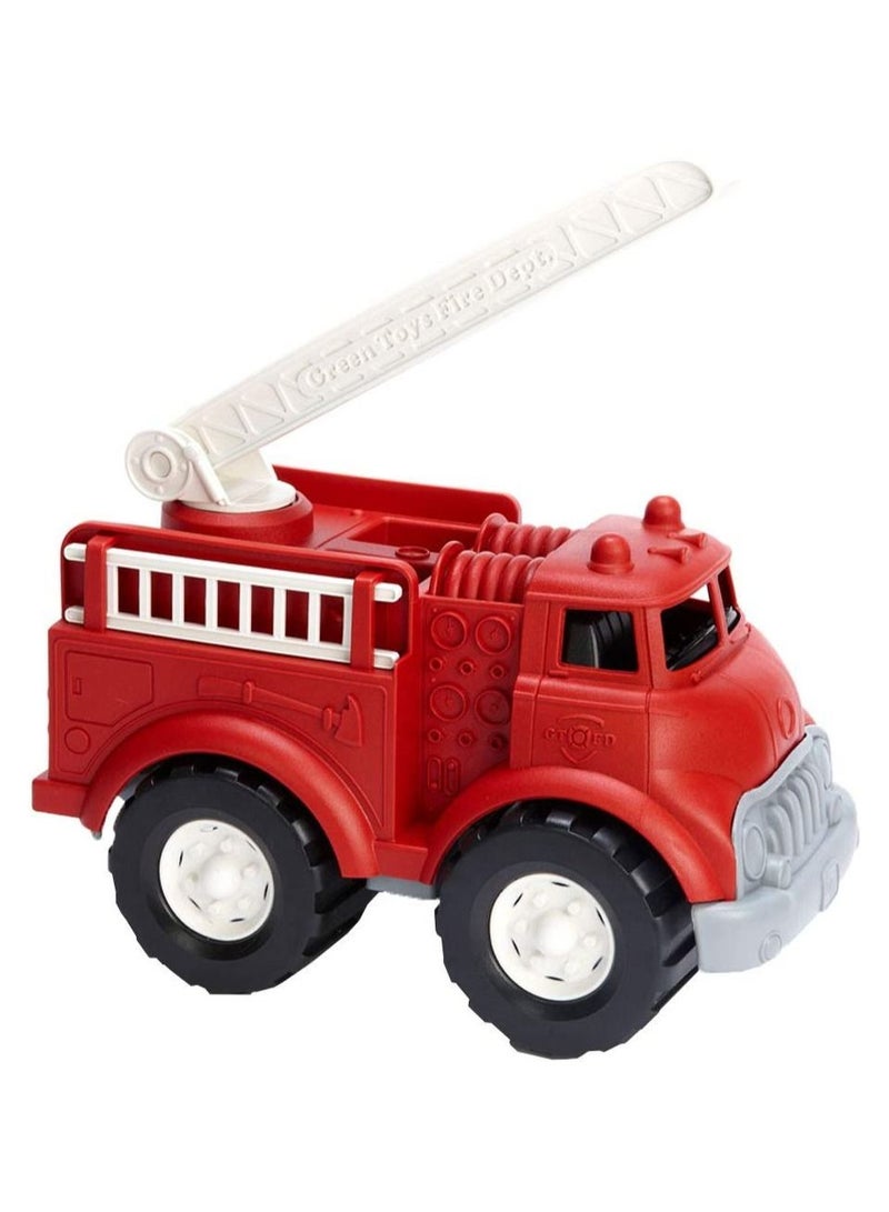 ROLL UP KIDS شاحنة إطفاء بسلم متحرك وكتل، ألعاب صديقة للبيئة للأطفال - Image 3