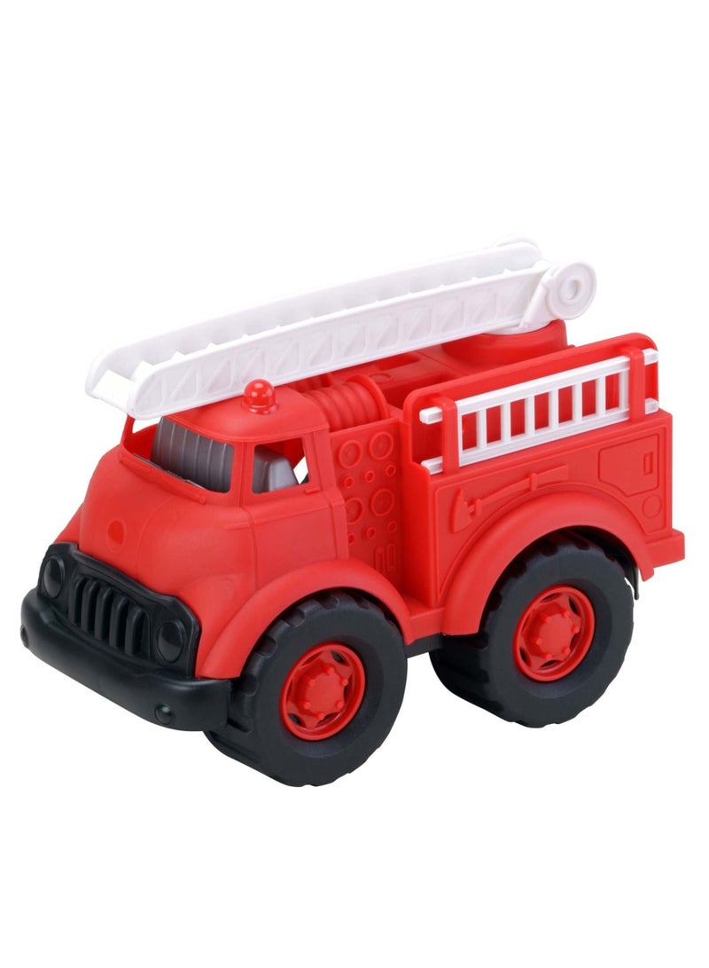 ROLL UP KIDS شاحنة إطفاء بسلم متحرك وكتل، ألعاب صديقة للبيئة للأطفال - Image 1