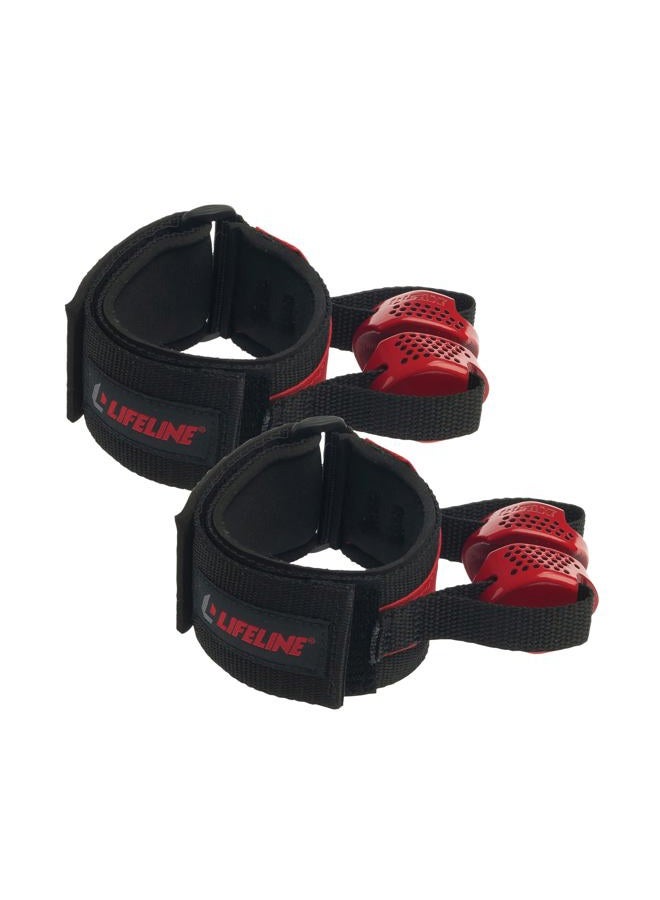 Lifeline Fitness Ankle and Wrist Attachments for Exercise Resistance Cables to Isolate and Target Muscle Groups, Black - Image 1