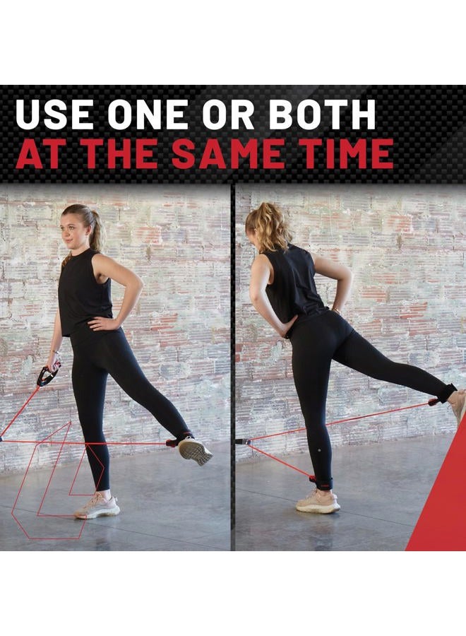 Lifeline Fitness Ankle and Wrist Attachments for Exercise Resistance Cables to Isolate and Target Muscle Groups, Black - Image 4
