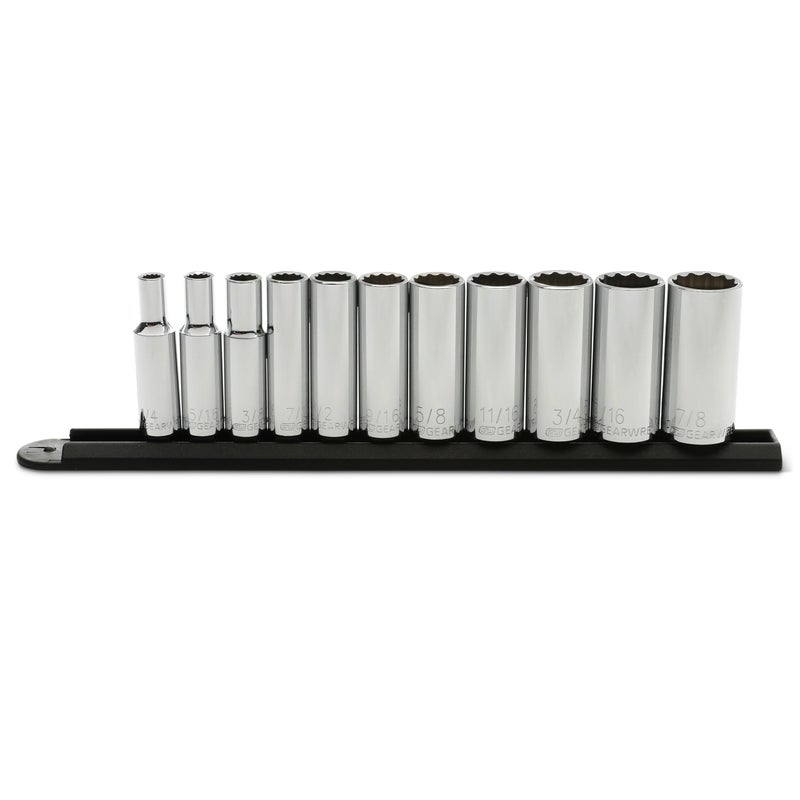 GEARWRENCH 11 Pc. 3/8" Drive 12 Pt. Deep Socket Set, SAE - 80563 - Image 1