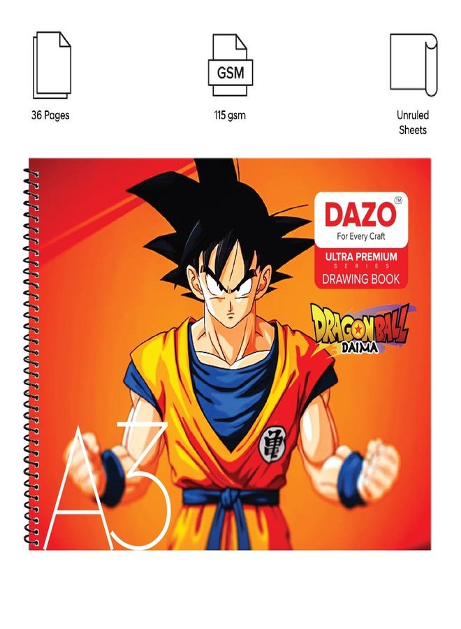 DAZO Paper Dragon Ball Ultra Premium Drawing Book, A3 Size, Spiral Bound, Watercolor, 36 Pages (1) - Image 3