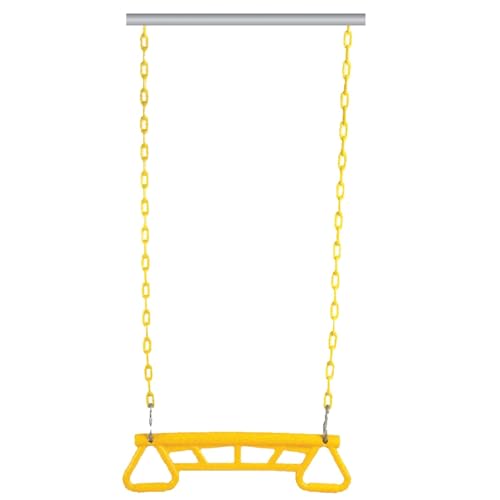 REZNOR Trapeze Swing Bar Playset with Plastic Gym Trapeze Bar for Kids/Adults, | Weight Capacity 120 kg (Yellow) - Image 3