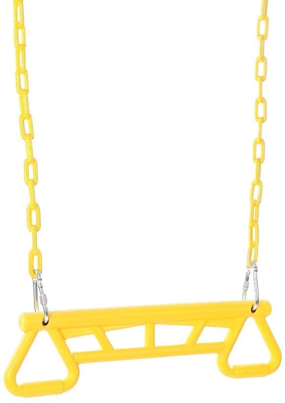 REZNOR Trapeze Swing Bar Playset with Plastic Gym Trapeze Bar for Kids/Adults, | Weight Capacity 120 kg (Yellow) - Image 1