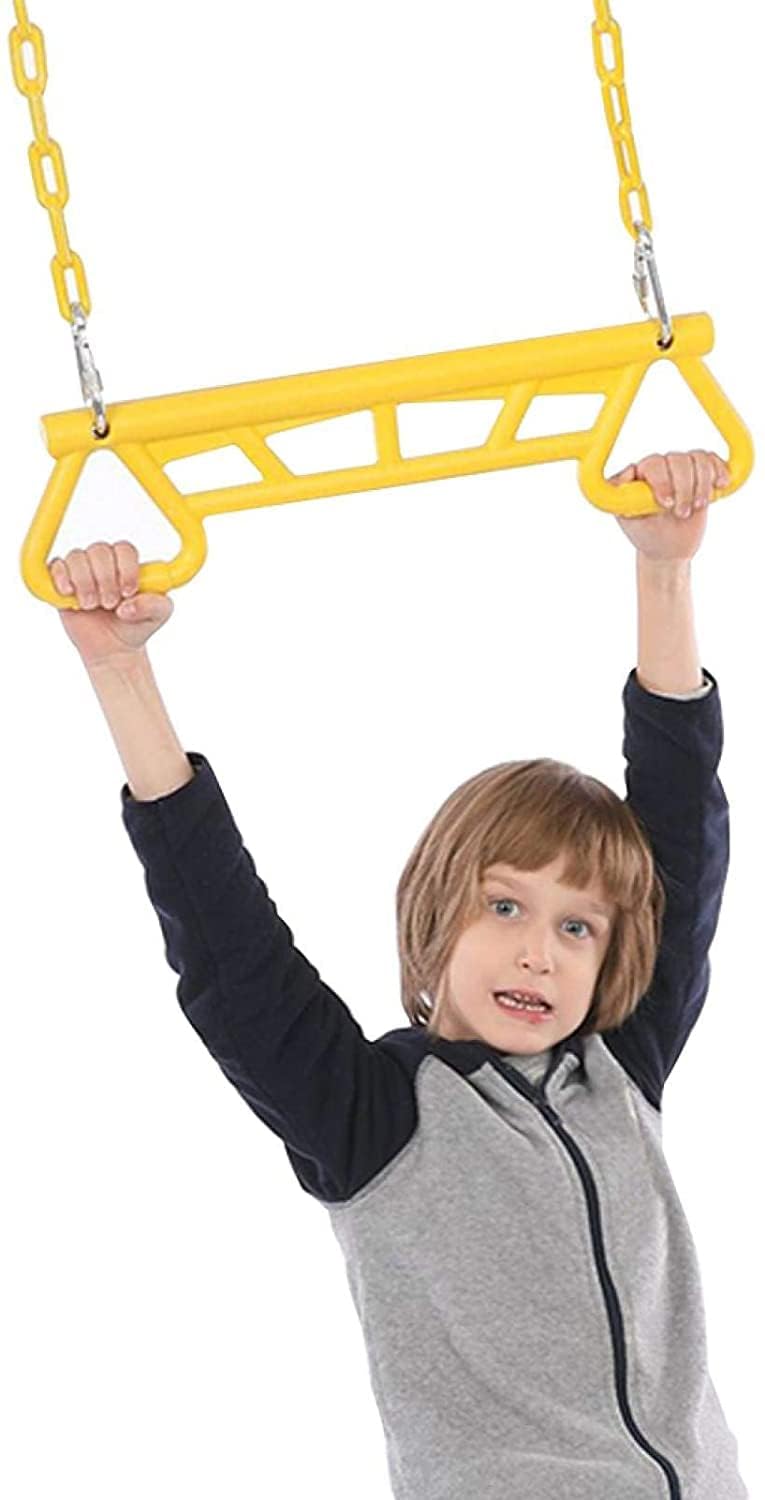REZNOR Trapeze Swing Bar Playset with Plastic Gym Trapeze Bar for Kids/Adults, | Weight Capacity 120 kg (Yellow) - Image 2