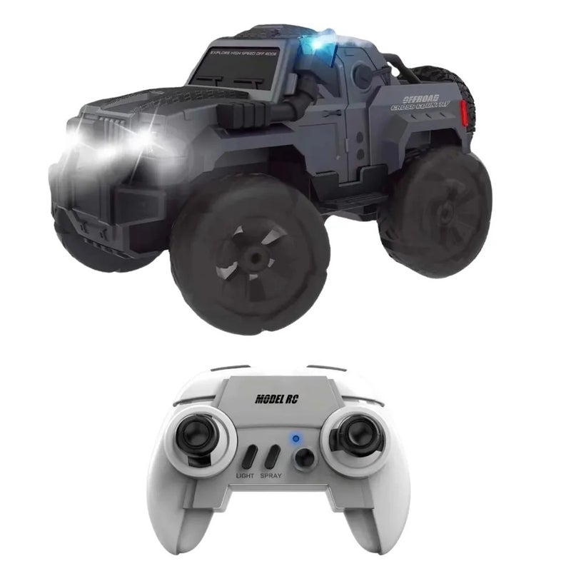Remote Control Climber Car Toy Rock Crawler With Cool Lighting And Spray Function