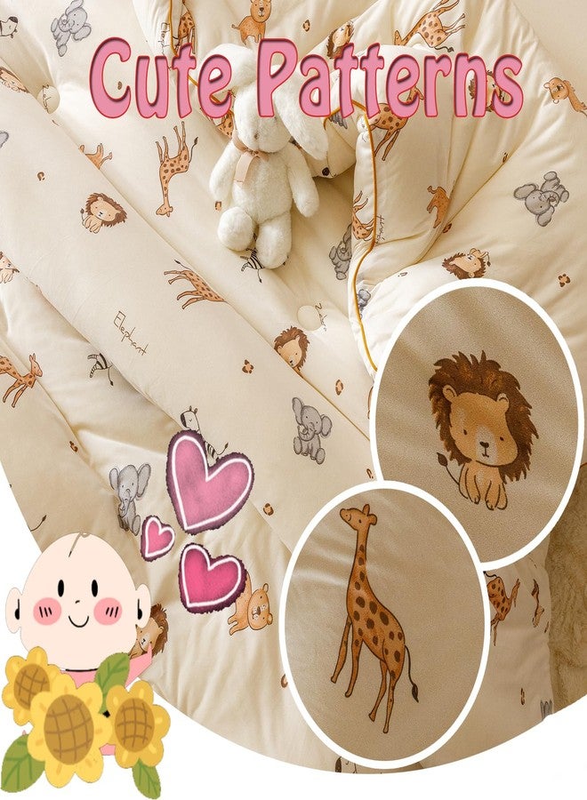 MorroMorn Super Soft Toddler Bedding Set, Thick Fluffy Comforter Sets Neutral Bed Set with Pillowcase for Girls Boys Kids Baby, Lightweight Noiseless Warm Cozy for Fall Winter (Cute Animals) - Image 2