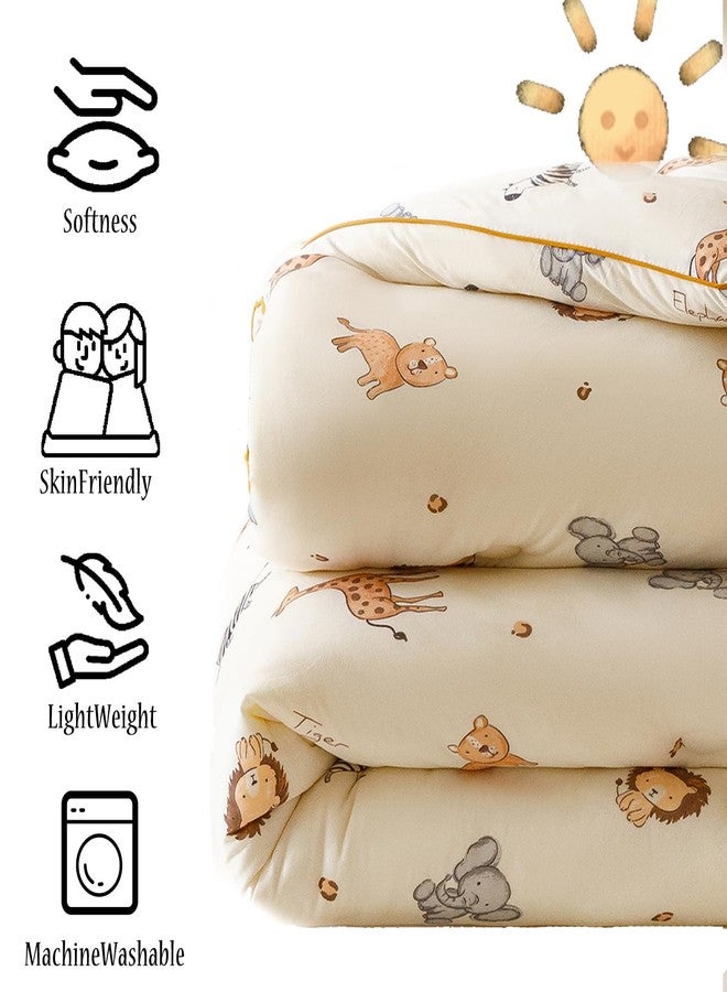 MorroMorn Super Soft Toddler Bedding Set, Thick Fluffy Comforter Sets Neutral Bed Set with Pillowcase for Girls Boys Kids Baby, Lightweight Noiseless Warm Cozy for Fall Winter (Cute Animals) - Image 5
