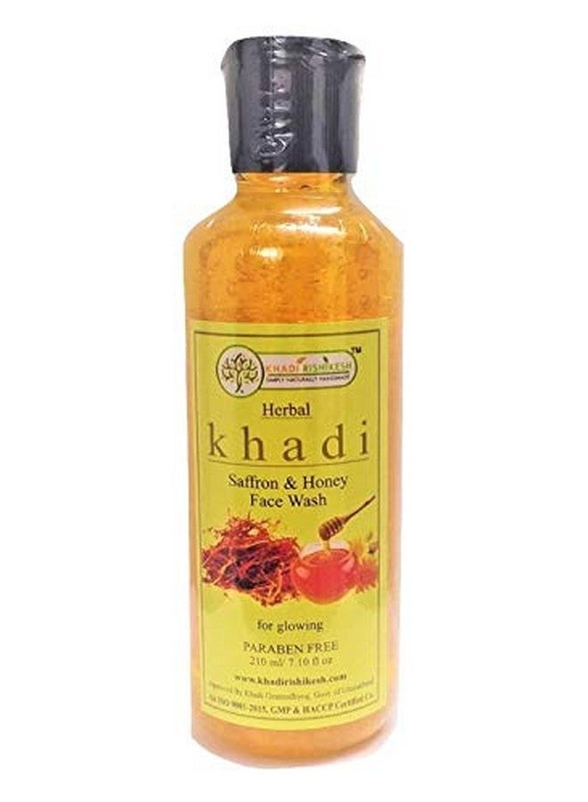 Khadi Rishikesh Herbal Saffron & Honey Face Wash (Pack of 1) (210 ML) for Men and Women New Edition - Image 1
