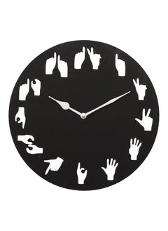 Webelkart Webelkart Stylish Beautiful Round Wooden Wall Clock for Home and Office Decor| Wall Clock for Bedrrom| Wall Clock for Living Room (30 cm x 30 cm x 2.8 cm, Black)- Without Glass  - Image 1