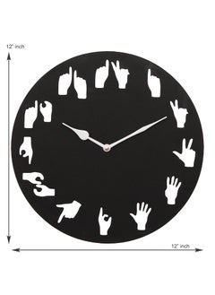 Webelkart Webelkart Stylish Beautiful Round Wooden Wall Clock for Home and Office Decor| Wall Clock for Bedrrom| Wall Clock for Living Room (30 cm x 30 cm x 2.8 cm, Black)- Without Glass  - Image 3