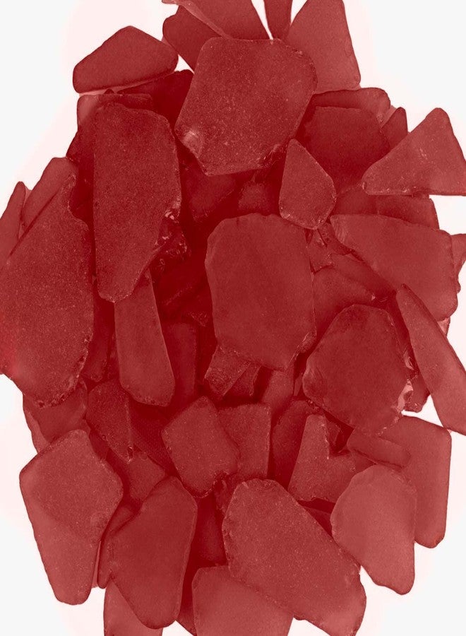 Nautical Crush Trading Red Sea Glass - 22oz Beach Glass for Crafts, Vase Fillers & Decor - Bulk Tumbled Seaglass Pieces for DIY Projects - Recycled Seaglass for Home, Weddings & Art - Image 1