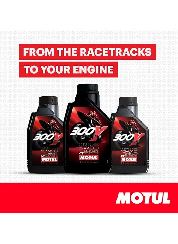 MOTUL - 300V FACTORY LINE ROAD RACING 15W-50 I Fully Synthetic Motor Cycle Oil Imported from Europe - Image 1