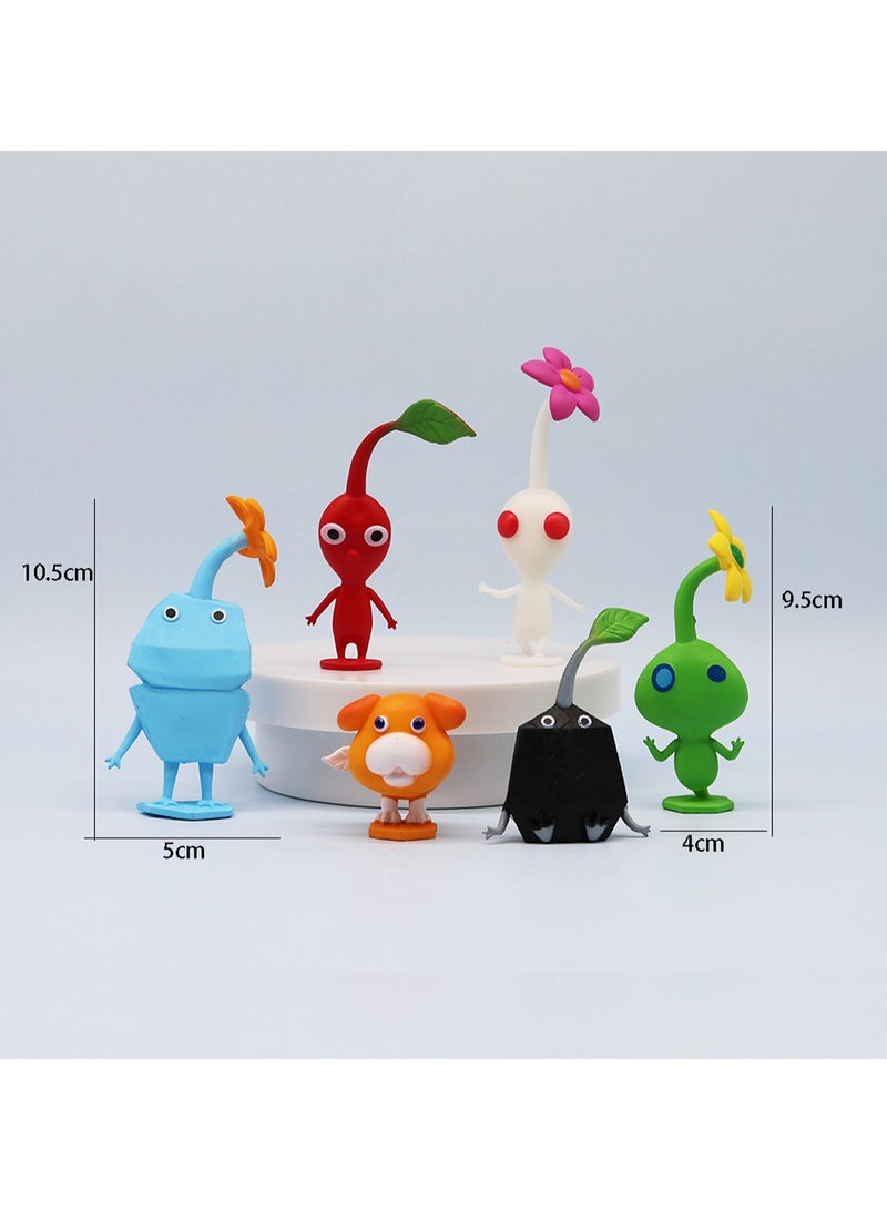 6-Piece Set Of Cute Pikmin Figures Model Ornaments Suitable For Collection And Gift ,Bag Pack - Image 2