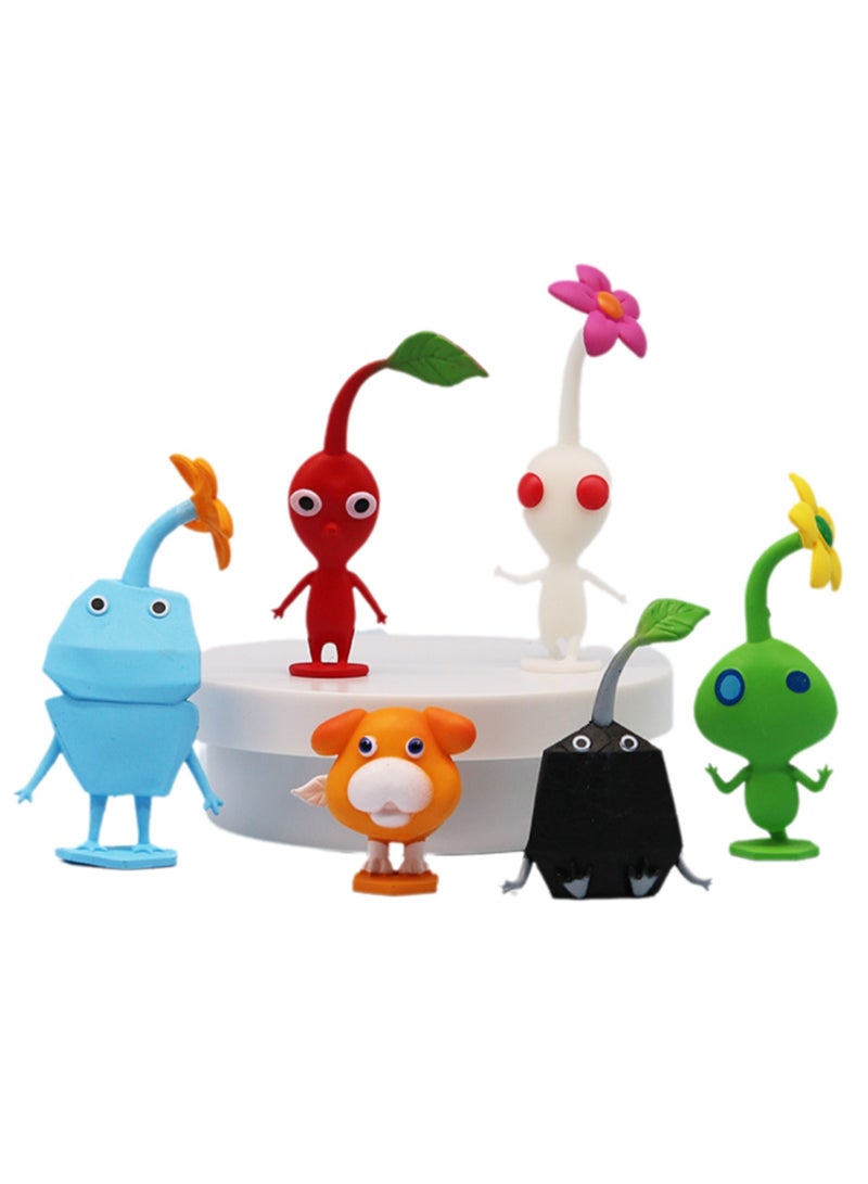 6-Piece Set Of Cute Pikmin Figures Model Ornaments Suitable For Collection And Gift ,Bag Pack - Image 1