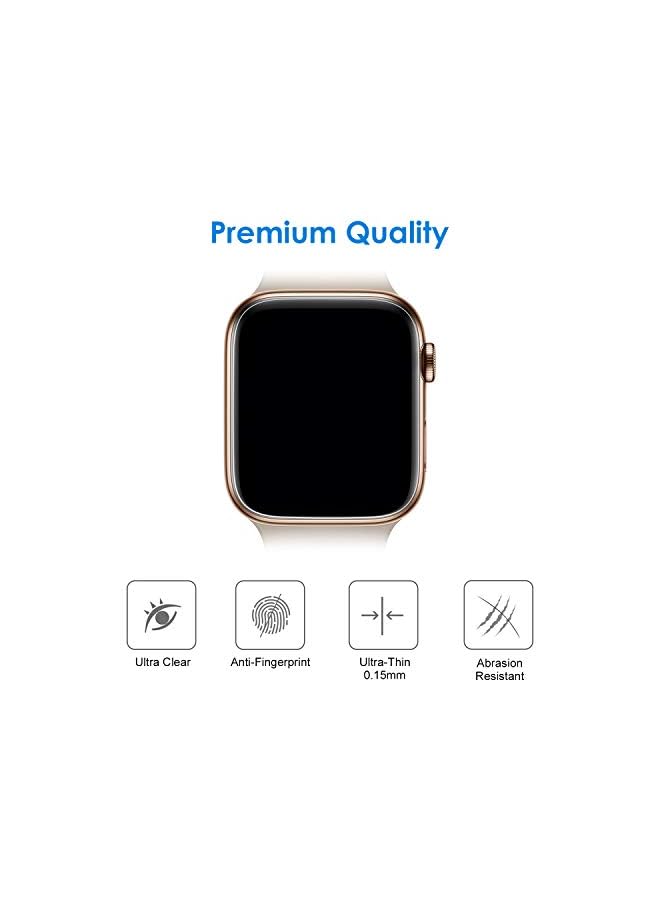 Jetech Screen Protector Compatible With Apple Watch Se (2022/2020) /Series 6 5 4 44Mm, Tpu Hd Clear Full Coverage Film, 3-Pack - Image 3