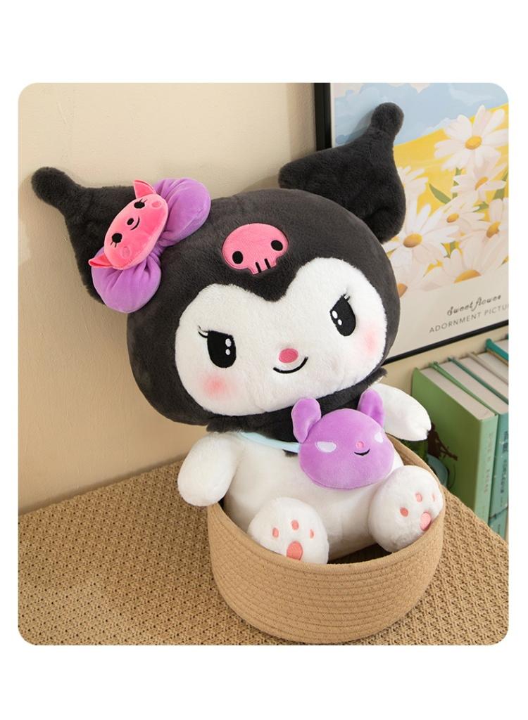 general 1 Pcs Sanrio Plush Toys Cute Stuffed Kuromi Doll Soft Anime Cartoon Plushie Home Decor Appease Girl Gift - Image 5