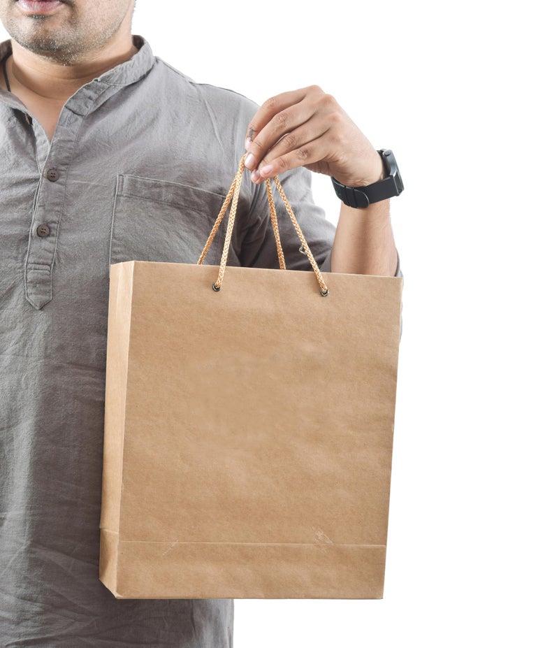 PPJ ® - PLAIN BROWN CRAFT 100 PCS) PAPER CARRY BAG, 10 Inch X 12 Inch X 4 Inch for DIWALI/WEDDING/FUNCTION/BIRTHDAY/RETURN GIFTS/CHRISTMAS/SHOPPING/GIFTING/GIFT BAGS/GIFT COVERS (Pack of 100) - Image 2