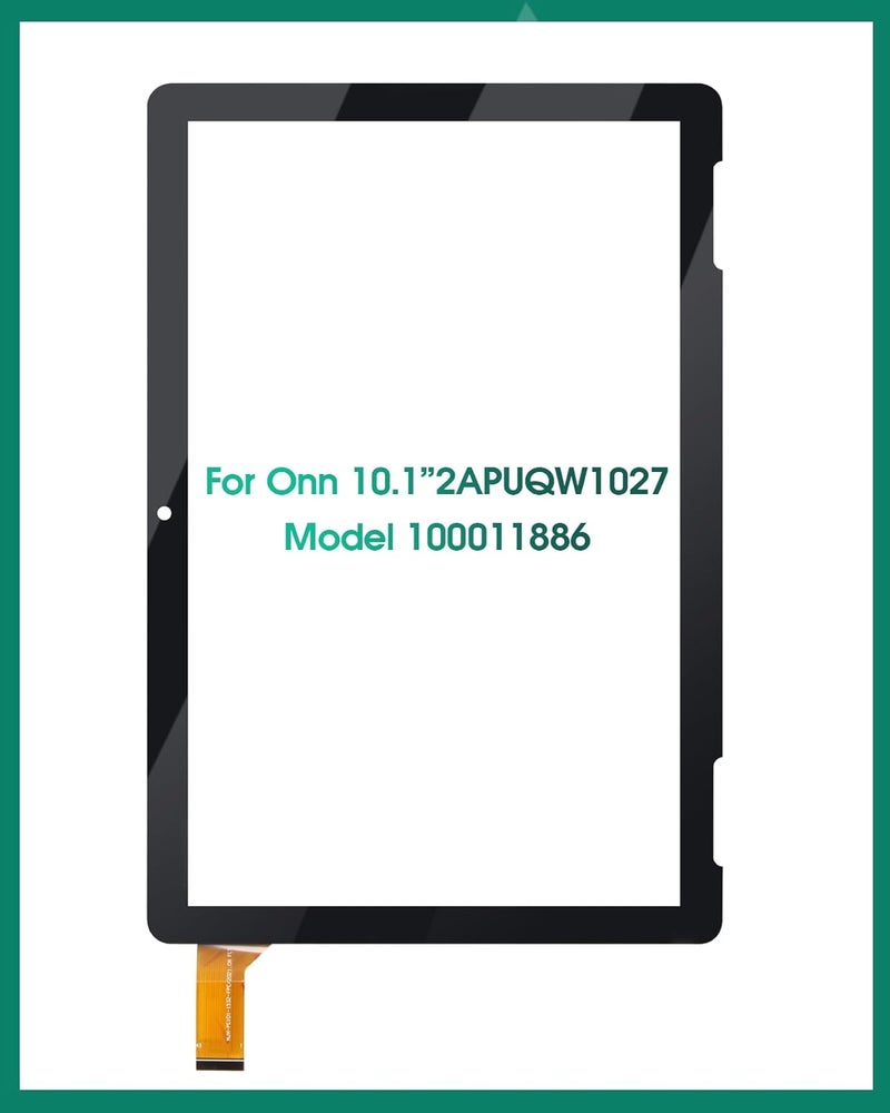 SRJTEK for Onn 10.1 inch Tablet 2APUQW1027 Touch Screen Replacement for ONN 100011886 Digitizer Repair Kits Black (Without LCD Screen) - Image 3