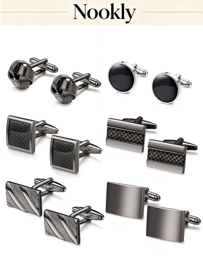 nookly Cufflinks for Men Set Unique Cuff Links Mens Business Groom Gifts - Image 1