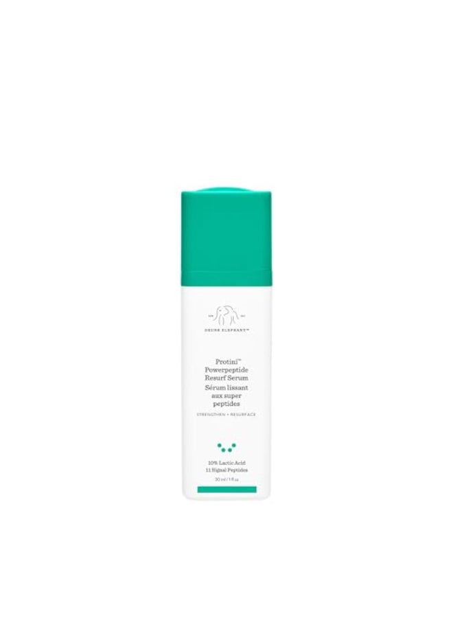 Drunk Elephant Protini Powerpeptide Resurf Serum 30 ml1 fl oz Exfoliating Lactic Acid AHA Serum Clean Clinical Skincare CrueltyFree Free of Essential Oils Silicones and Fragrance - Image 1