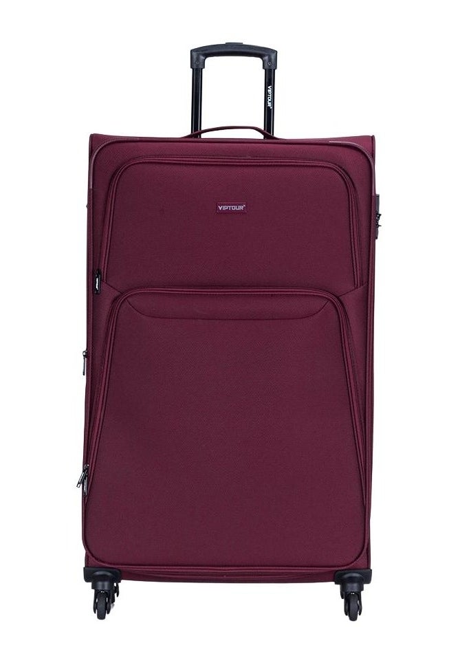VIPTOUR - Set of 4 Light Weight Polyester Jacqard Trolley Luggage With Number Lock 20,24,28,32 Inches - Image 1