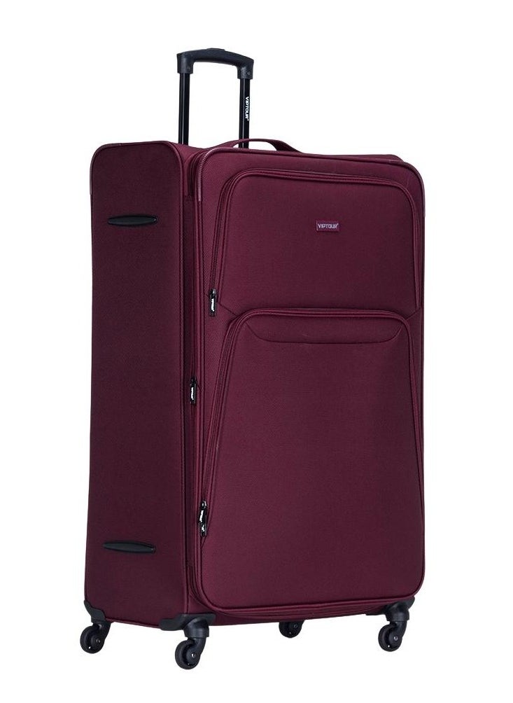 VIPTOUR - Set of 4 Light Weight Polyester Jacqard Trolley Luggage With Number Lock 20,24,28,32 Inches - Image 1