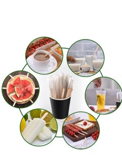 Generic Wooden Coffee Stirrers Individually Wrapped 5.5 Inch Round Disposable Stirrers for Coffee, Cocktails and Hot Drinks Brown 200 Pieces  - Image 5