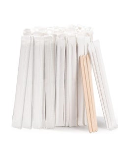 Generic Wooden Coffee Stirrers Individually Wrapped 5.5 Inch Round Disposable Stirrers for Coffee, Cocktails and Hot Drinks Brown 200 Pieces  - Image 3